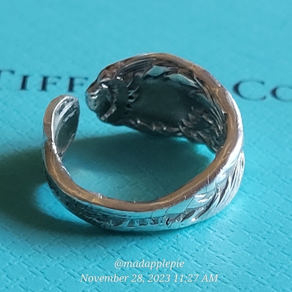 1880 Tiffany & Company Chrysanthemum Spoon Ring Handmade in Sterling Silver #18 - Picture 7 of 16